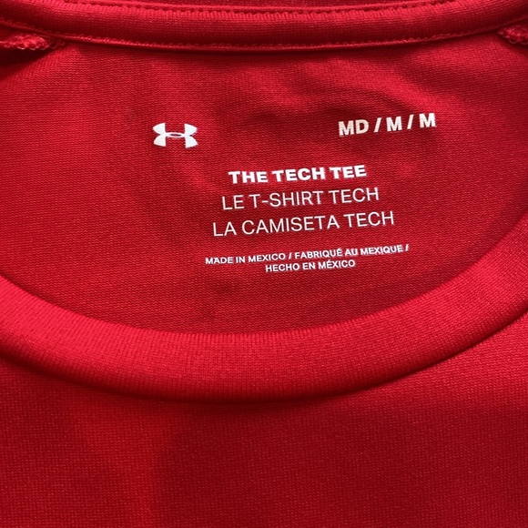 Red Under Armour The Stretch Tee - Picture 2 of 5